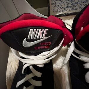 Vintage 1990 Nike Wrestling Shoes Black White Motion Sz 12 EU 46 GRECO SUPREME